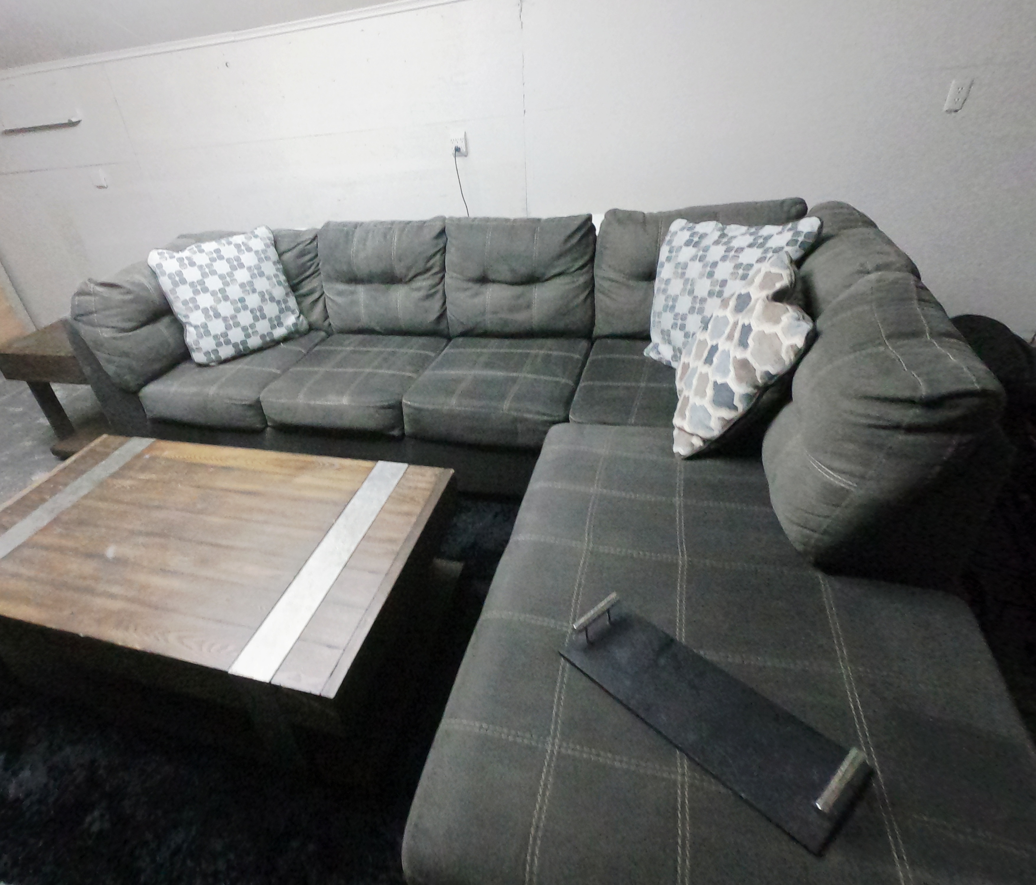 2-Piece Ashley Furniture Charcoal Gray Sectional for sale in Fort Wayne, Indiana