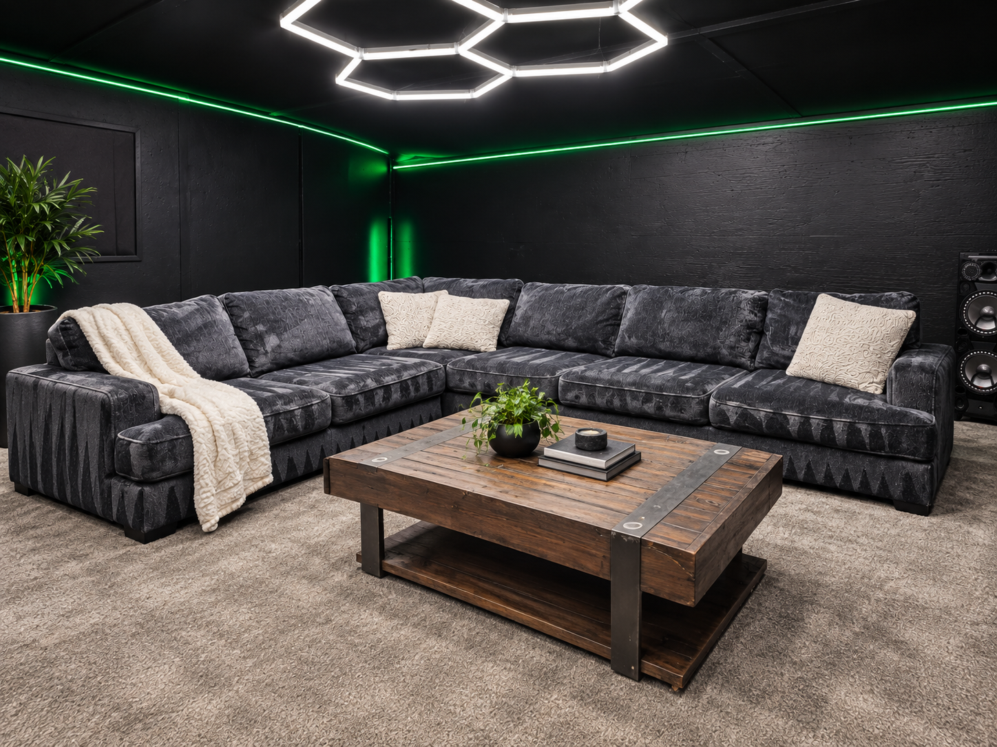 3-Piece Ashley Microfiber Sectional Sofa